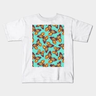 Painted lady butterfly pattern 2 Kids T-Shirt